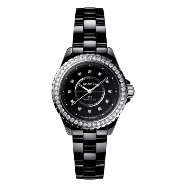 J12 DIAMOND BEZEL CALIBER 12.2 watch 33 mm (black)