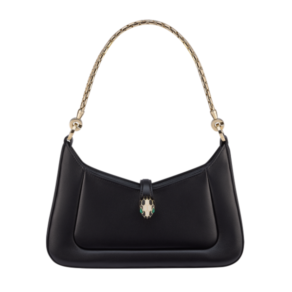 Serpenti Baia series shoulder bag (Black)