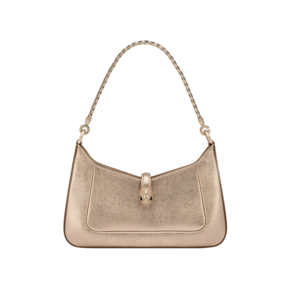 Serpenti Baia series shoulder bag (Light Gold)
